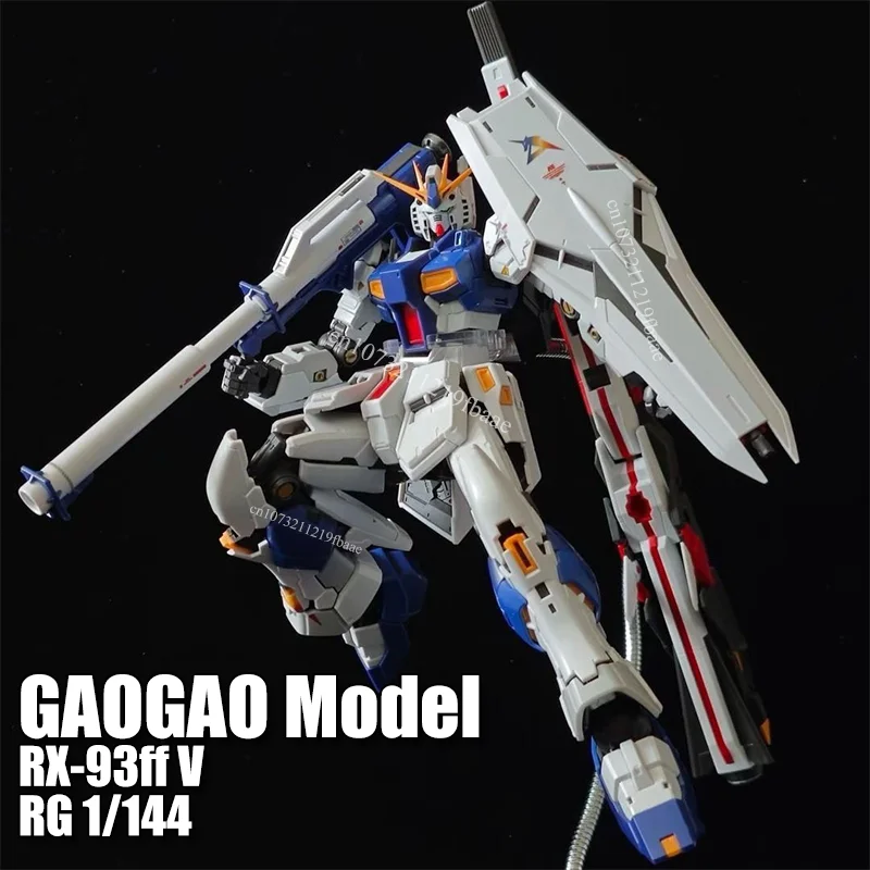 متوفر في المخزون GAOGAO نموذج RX-93ff V RG 1/144 Fukuoka NU الجمعية أطقم منمذجة عمل أرقام روبوت البلاستيك نموذج هدية