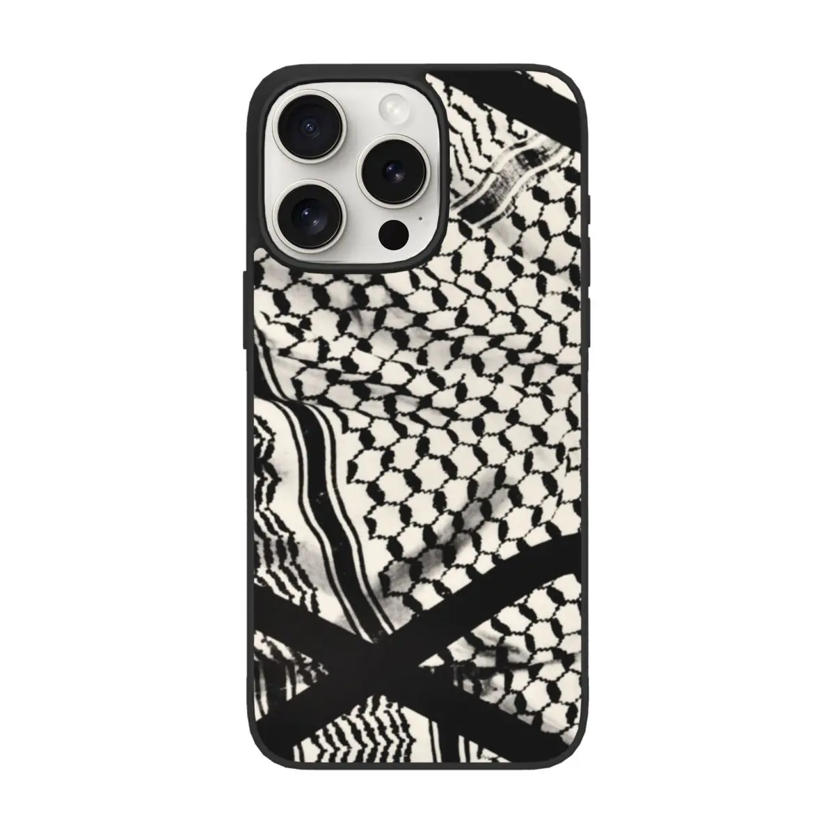 

Kufiya Palestine TPU Phone Case For iPhone 15 Pro Pro Max Soft Palestinian Arabic Cover Protect the Lens