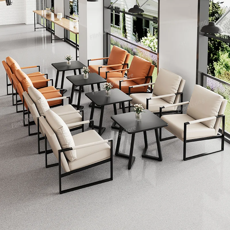 

Nordic Iron Art Café Chairs Modern Milk Tea Shops Restaurants Hotels Coffee Chairs Leisure Ergonomics Café Furniture