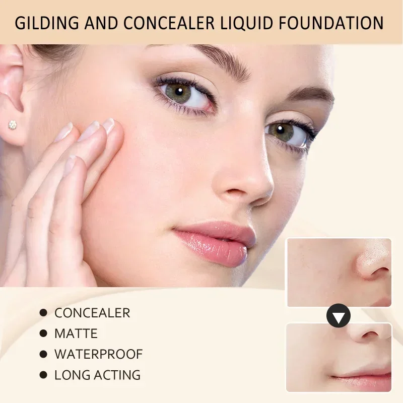 

Sdotter New Concealer liquid foundation Waterproof brighten Whitening Long Lasting Coverage moisturizer Face Base cover pore mak