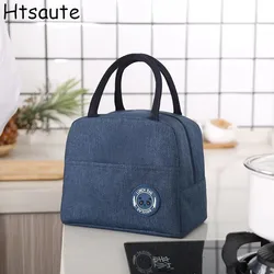 Portable Lunch Bag Waterproof Thermal Insulated Lunch Box Bento Pouch Dinner Insulation Bag Student Thickened Cute Lunch Bag