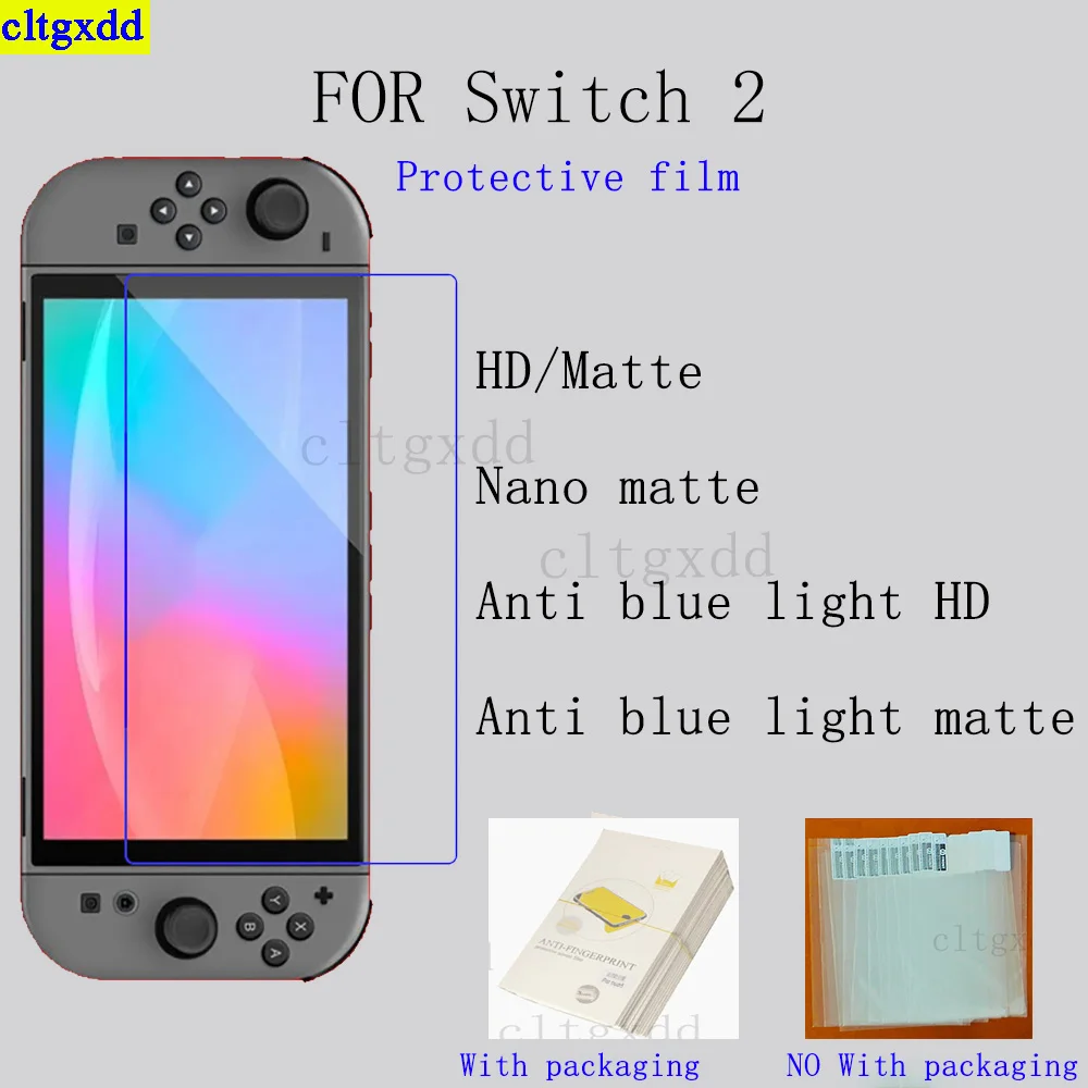 

Cltgxdd 2 piece FOR Switch 2 controller HD frosted protective tempered glass screen protector nano anti blue light soft film