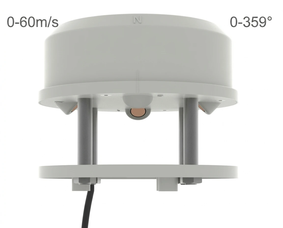 HD-WSD-U-02 Ultrasonic Wind Speed and Direction Sensor RS485 Modbus IP65 High Precision Weather Station Wind Sensor 60m/s