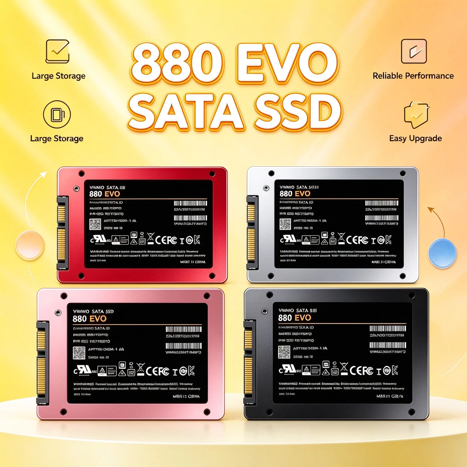 Internal Solid State Drive, 2.5", SATA3, 1TB/2TB/4TB, High Speed SSD, Laptop, Desktop, Mini PC, Storage Replacement, Pro Max 5G
