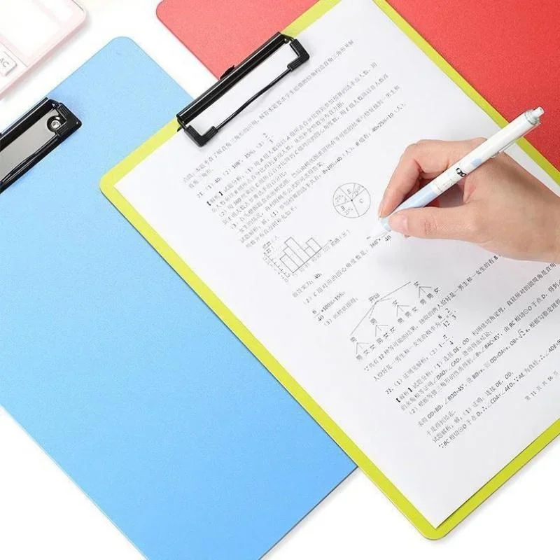 

A4 Plastic File Document Organizer Clipboard Folder Writing Pad Holder Office School Board Notebook File Conference Accessories