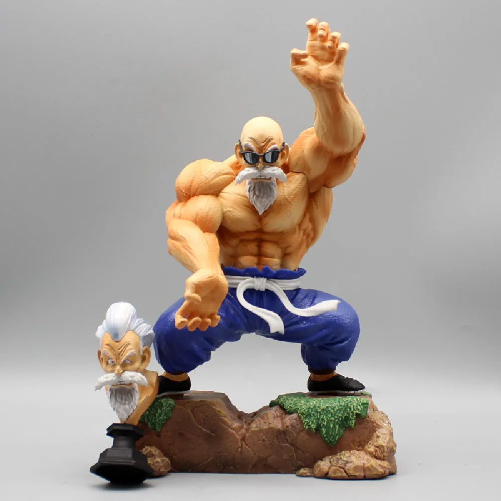 25cm figurki Anime Dragon Ball Super Master Roshi dwie głowy figurki Kame Sennin zabawki z PVC dla dzieci DBZ Model kolekcjonera