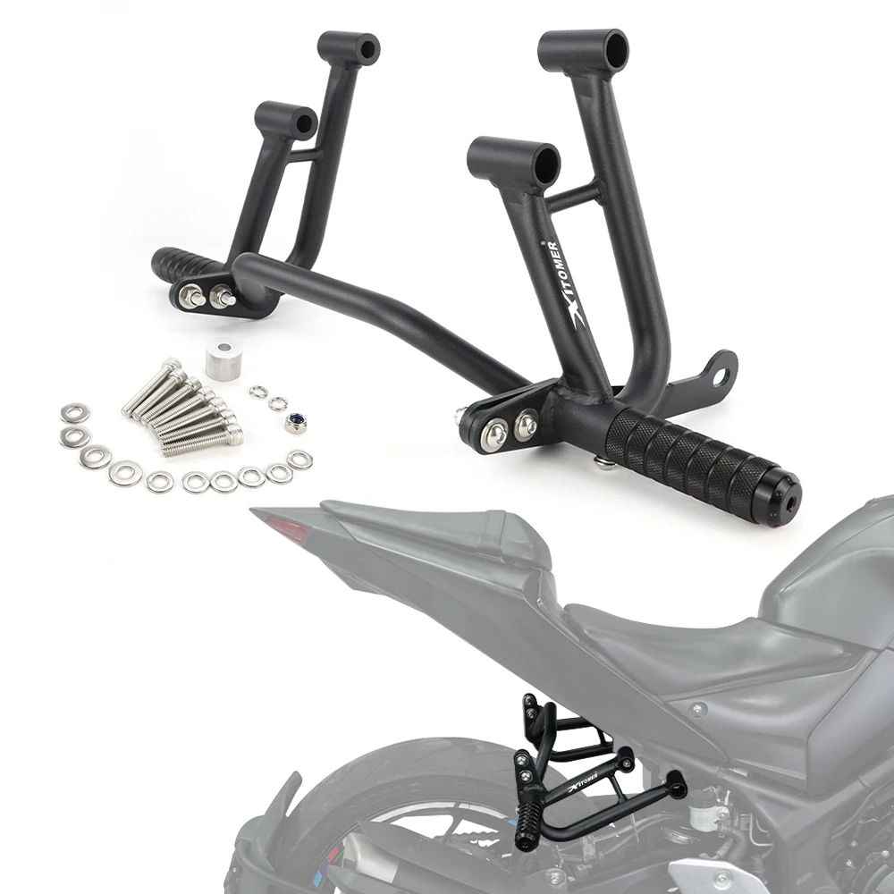 

For Yamaha YZF-R3 2015-2025 MT-03 2020-2024 Motorcycle Rear Footrests Subcage Passenger Peg Guard Step Plate Stunt Protection