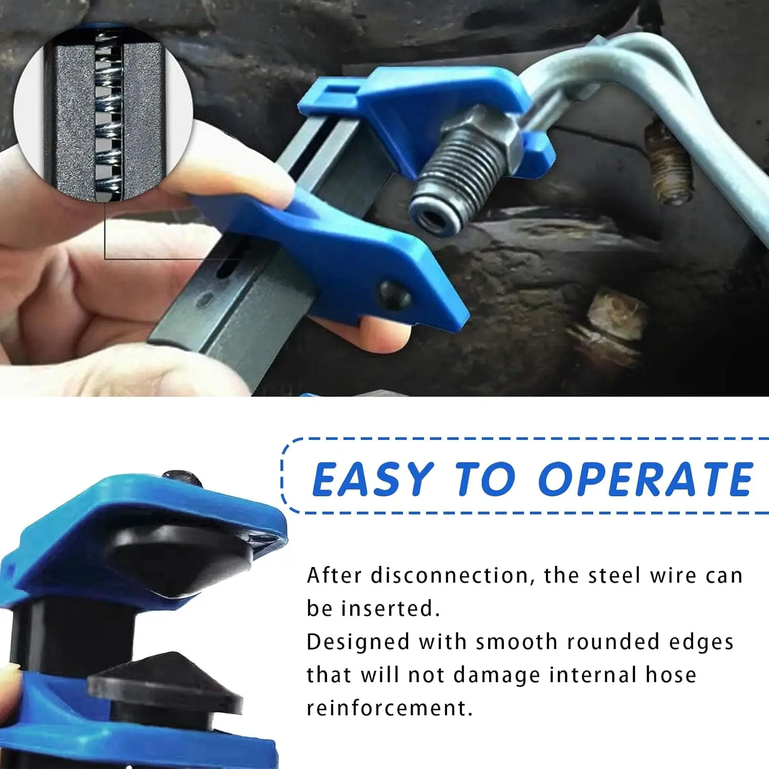 4PCS Car Fluid Line Stoppers Vertical Oil Pipe Clamp Banjo Stopper Fluid Stopper Set For Fuel Rail Hose A/C Line Brake Line Tool