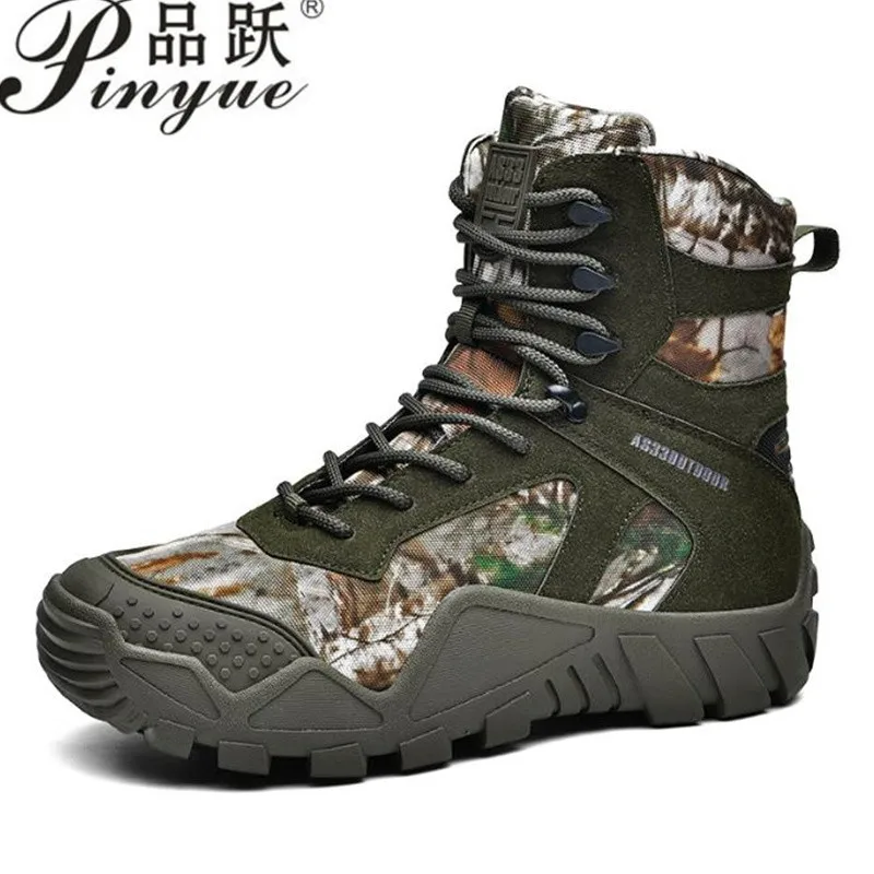 

Новые мужские тактические ботинки на шнуровке, непромокаемая походная обувь для альпинизма, мотоциклетные тренировочные армейские высококачественные охотничьи ботинки унисекс для пустыни