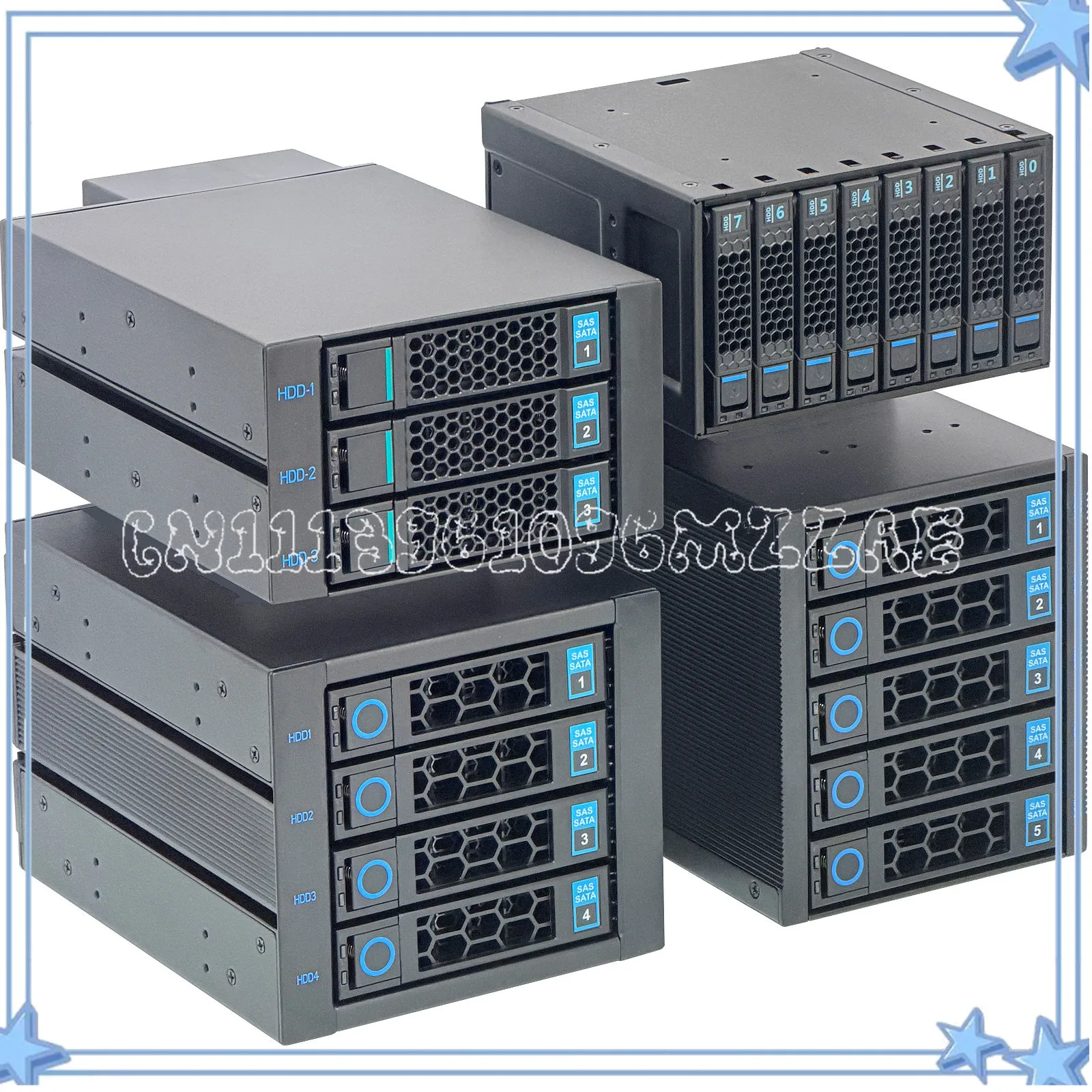Hard Disk Cage Three Optical Drive Position Hot Swap Hard Disk Module Chassis with Backplane Extension 5 Disk SAS