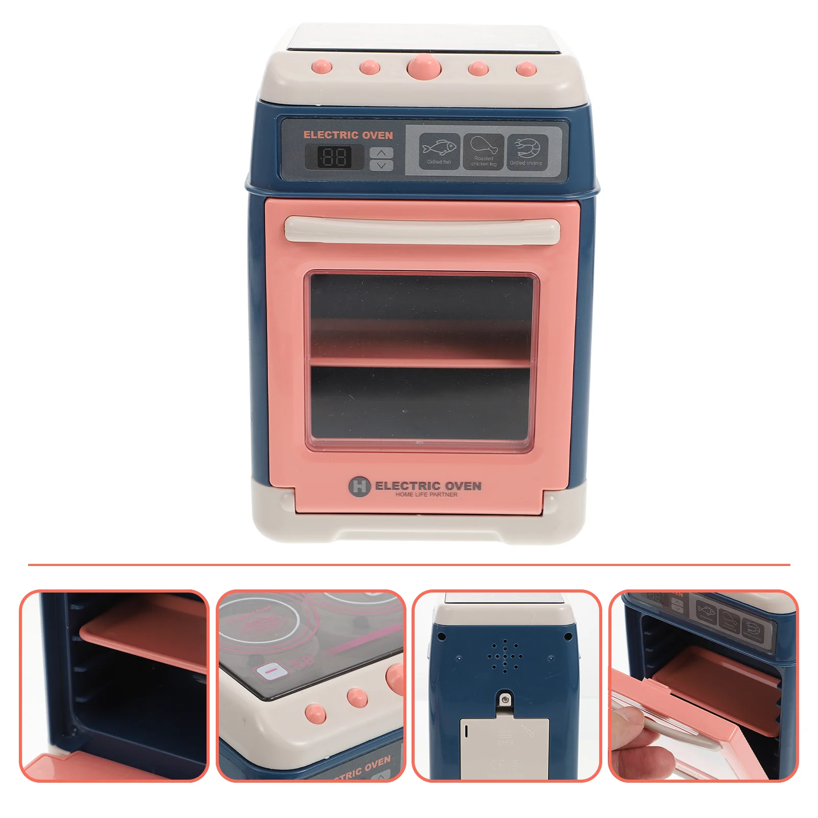 

Childrens Toys Simulation Oven Play House Plaything Mini Make-believe Electric Kids Blue