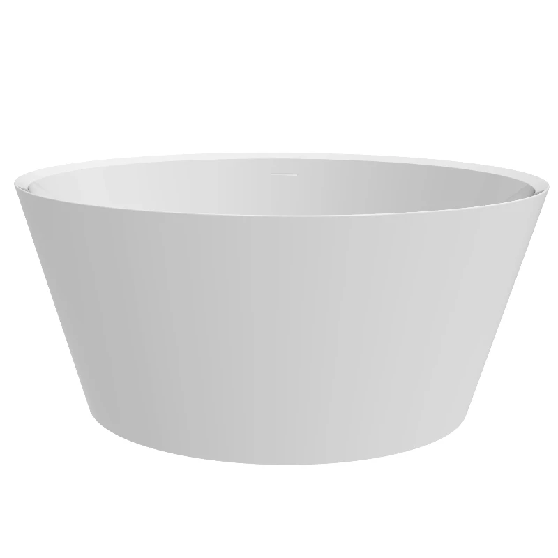 

Round modern style freestanding deep-soaking acrylic bathtub set for bathrooms and baths