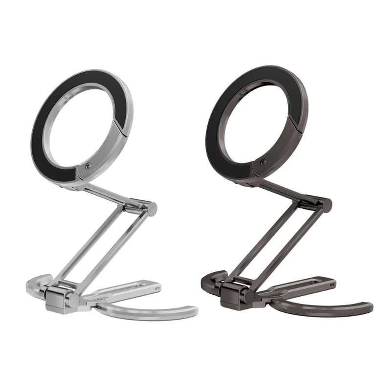 Ausziehbarer magnetischer Telefonständer, faltbare Halterbasis, verstellbarer Drehung, Karabiner-Design für 4,5–7 Zoll – Detail 1
