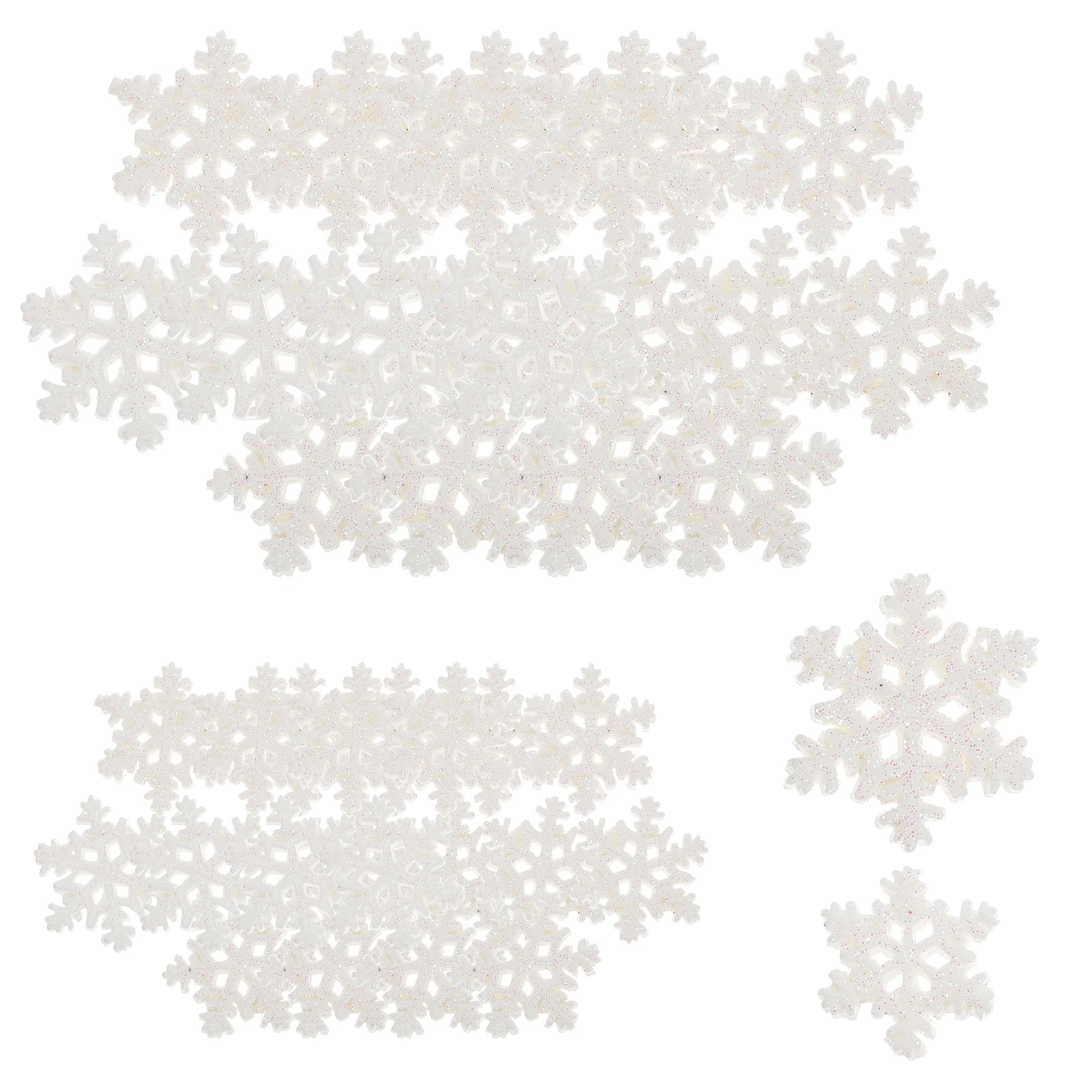 

100 Pcs Snowflake Decoration Christmas Decorations Flakes White Mini Snowflakes for Crafts Miniature Accessories