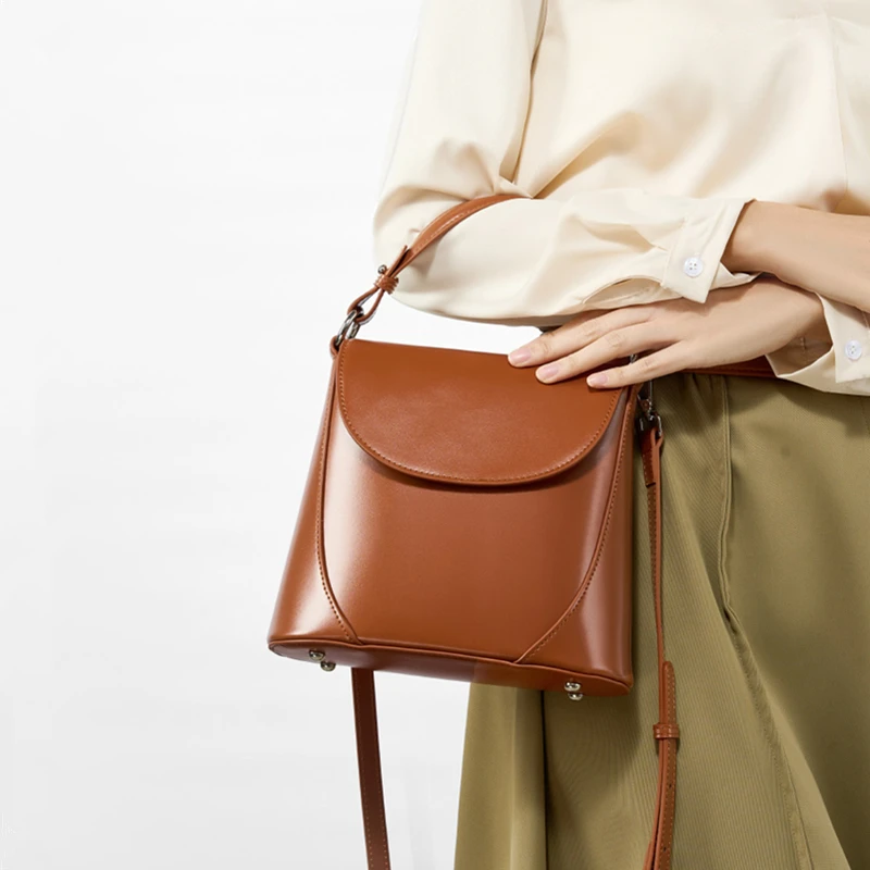 

Toptrends, винтажные маленькие сумки через плечо из натуральной кожи для женщин, 2024, роскошные дизайнерские сумки-ведра с верхней ручкой, женские сумки