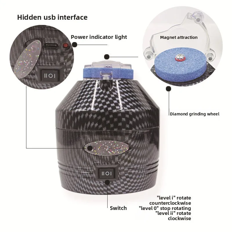 เครื่องเจียรตะขอไฟฟ้า พอร์ต USB รุ่นชาร์จไฟ ฟื้นฟูตะขอเบ็ด ตะขอเบ็ดคม