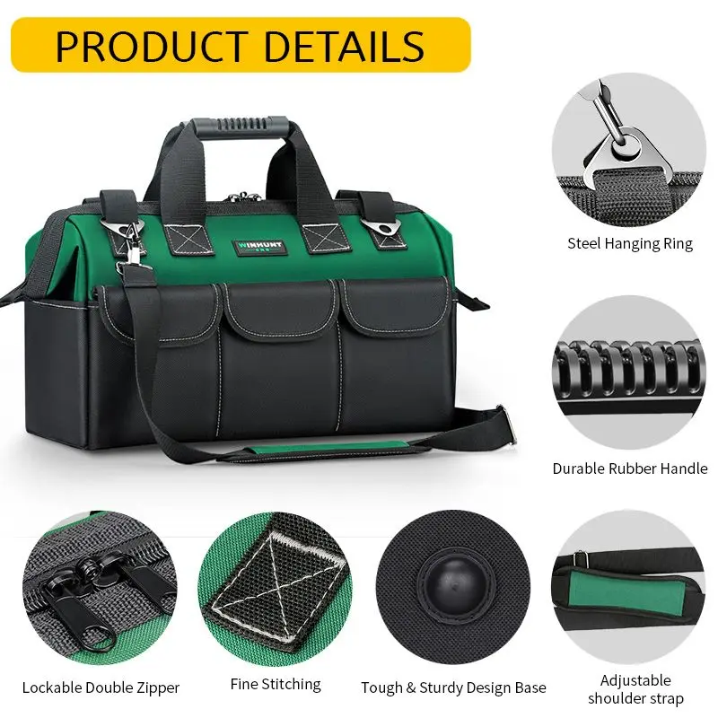 Thickened Toolbox Toolbag Oxford Cloth Empty PP Plastic Storage Box Multifunctional Maintenance Tool Box Household