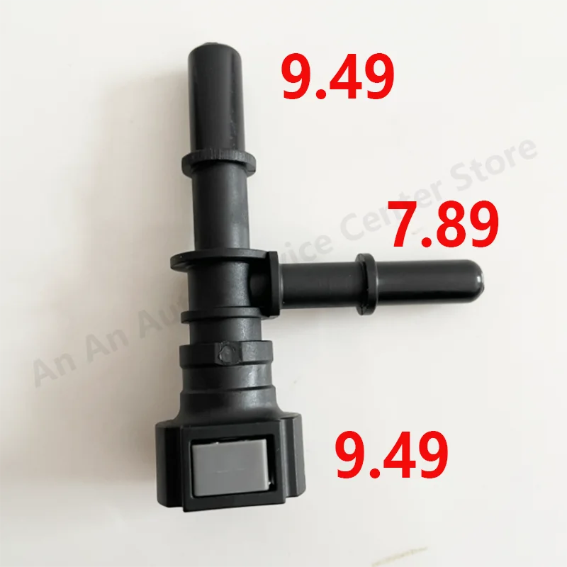 1Pcs 7.89 9.49 Tee Connector Car Fuel Line Coupler Hose Quick Connect Rubber Nylon Oil Line Pipe Adapter