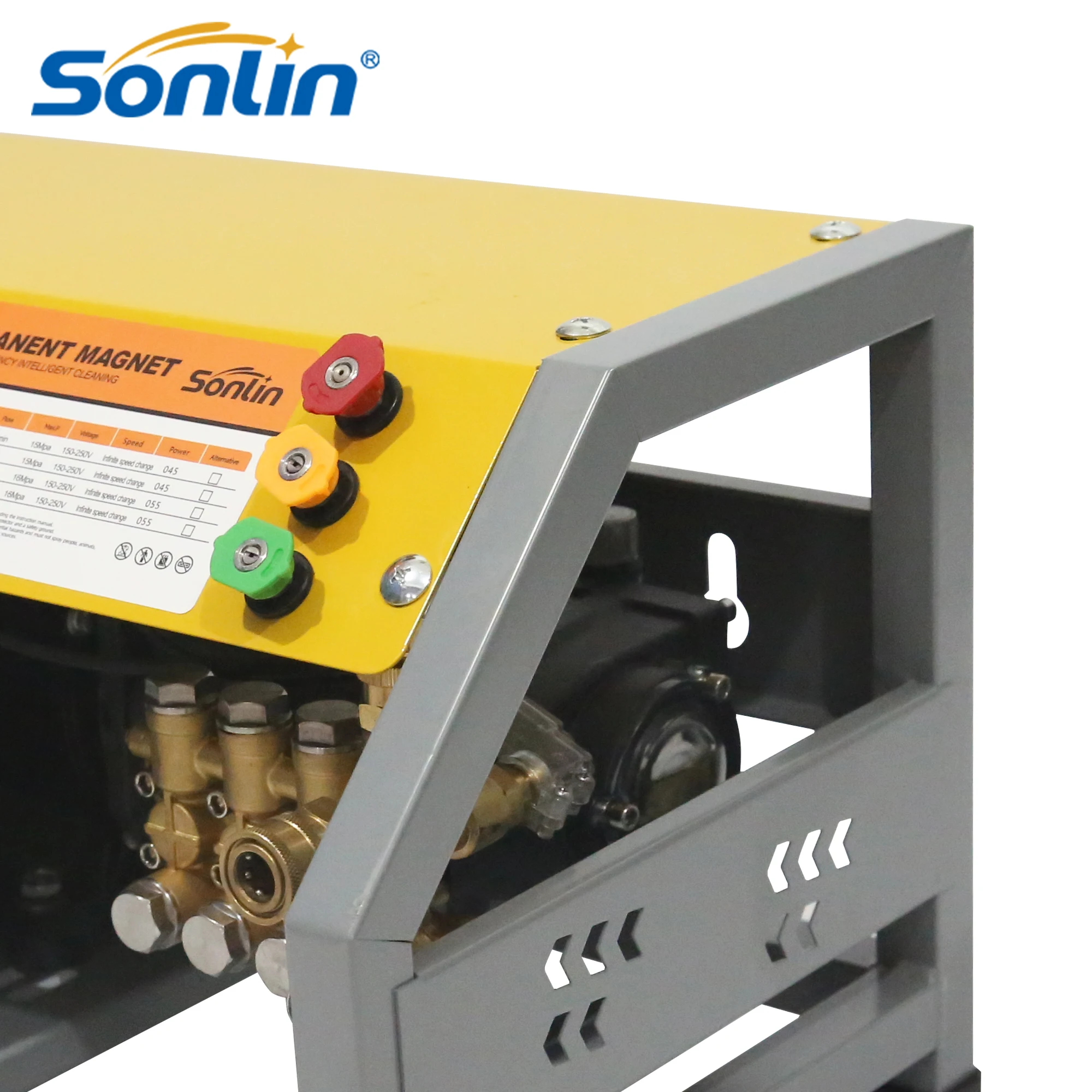 2.5KW 120 Bar 1750psi 14 L/min Lavadora de coches eléctrica comercial de alta presión con bomba de lavado de coches