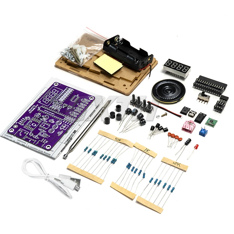 DIY FM Radio Electronic Kit RDA5807S 87-108MHz FM Circuit Board Making Soldering Assembly
