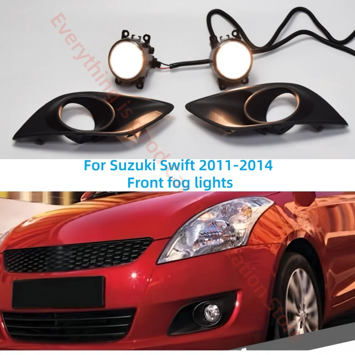 

Для Suzuki Swift 2011-2014 передний бампер противотуманные фары в сборе светодиодные дневные ходовые огни указатели поворота обновление автозапчасти украшения