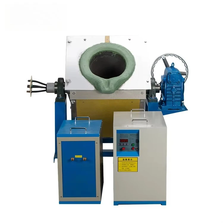 Gold Melting Induction Furnace Electric Melting Copper Iron Silver Copper Metal Steel Smelting Gold Furnace For 15-160KW