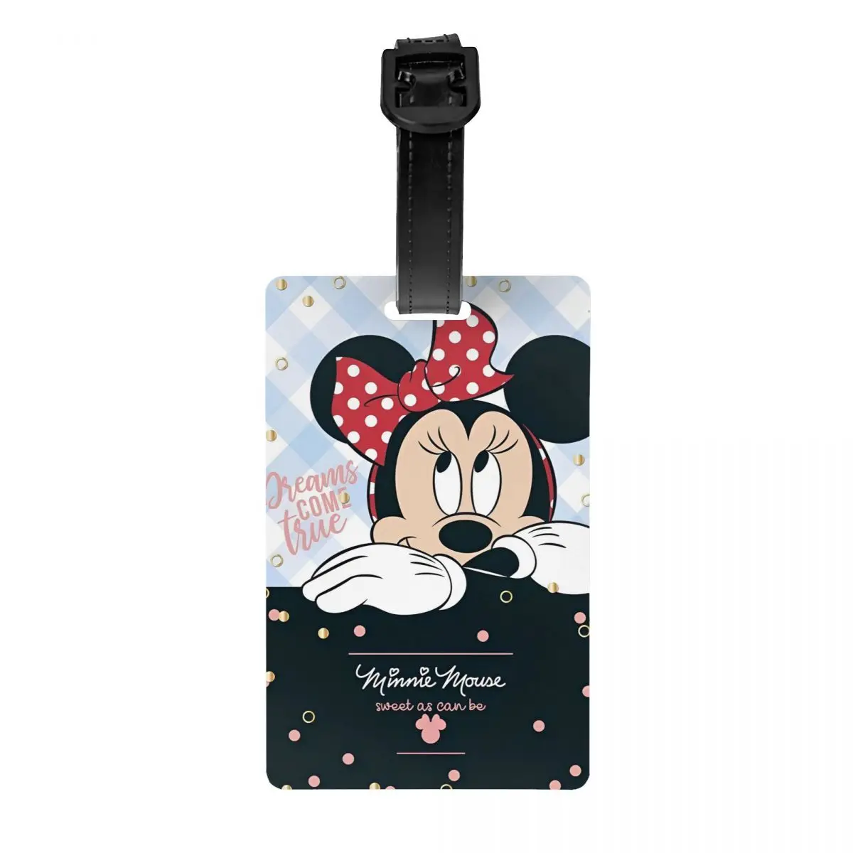 Luggage Tags Cartoon Cute Minnie Mickey Mouse Holder Baggage Boarding Tags Name ID Address Holder Baggage Tag for Tags Gift