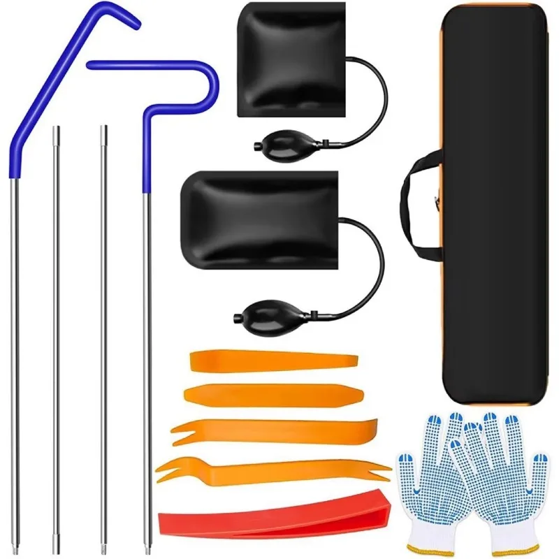 Car Door Opening Tool Kit Air Wedge Pump Locksmith Supplies Long Reach Grabber Locking Device For Emergency Vehicle Unlocking