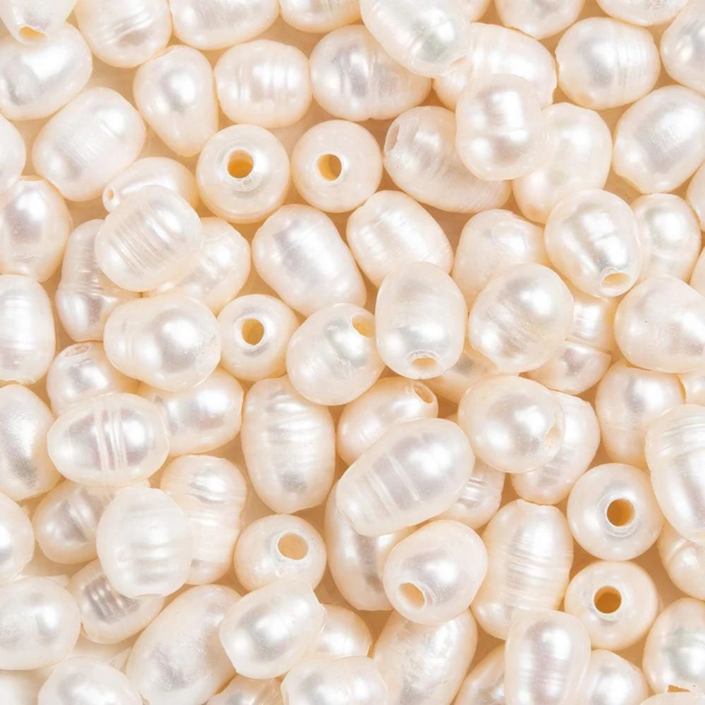 

100 шт., жемчужные бусины в форме риса для изготовления украшений
