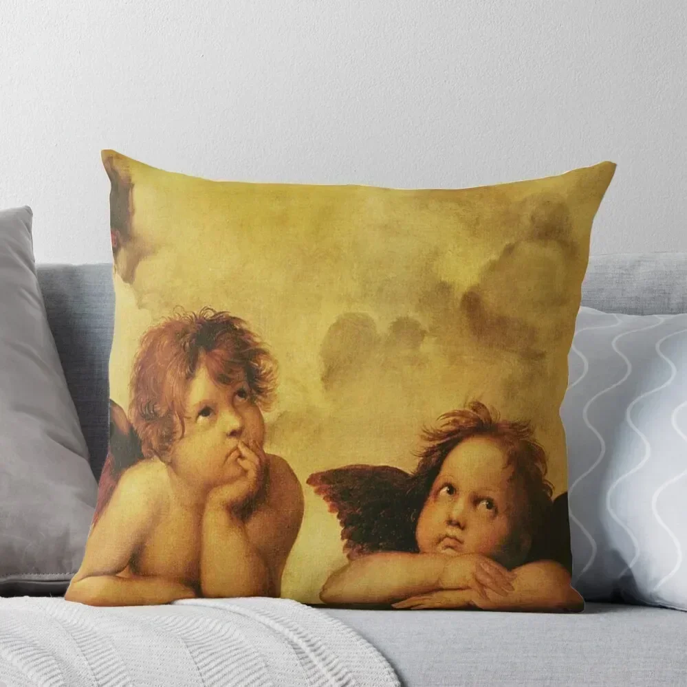 Angels Cherubs Raphael - Santi Sistine Madonna Sweet Throw Pillow bed pillows Christmas Covers Custom Cushion Photo pillow