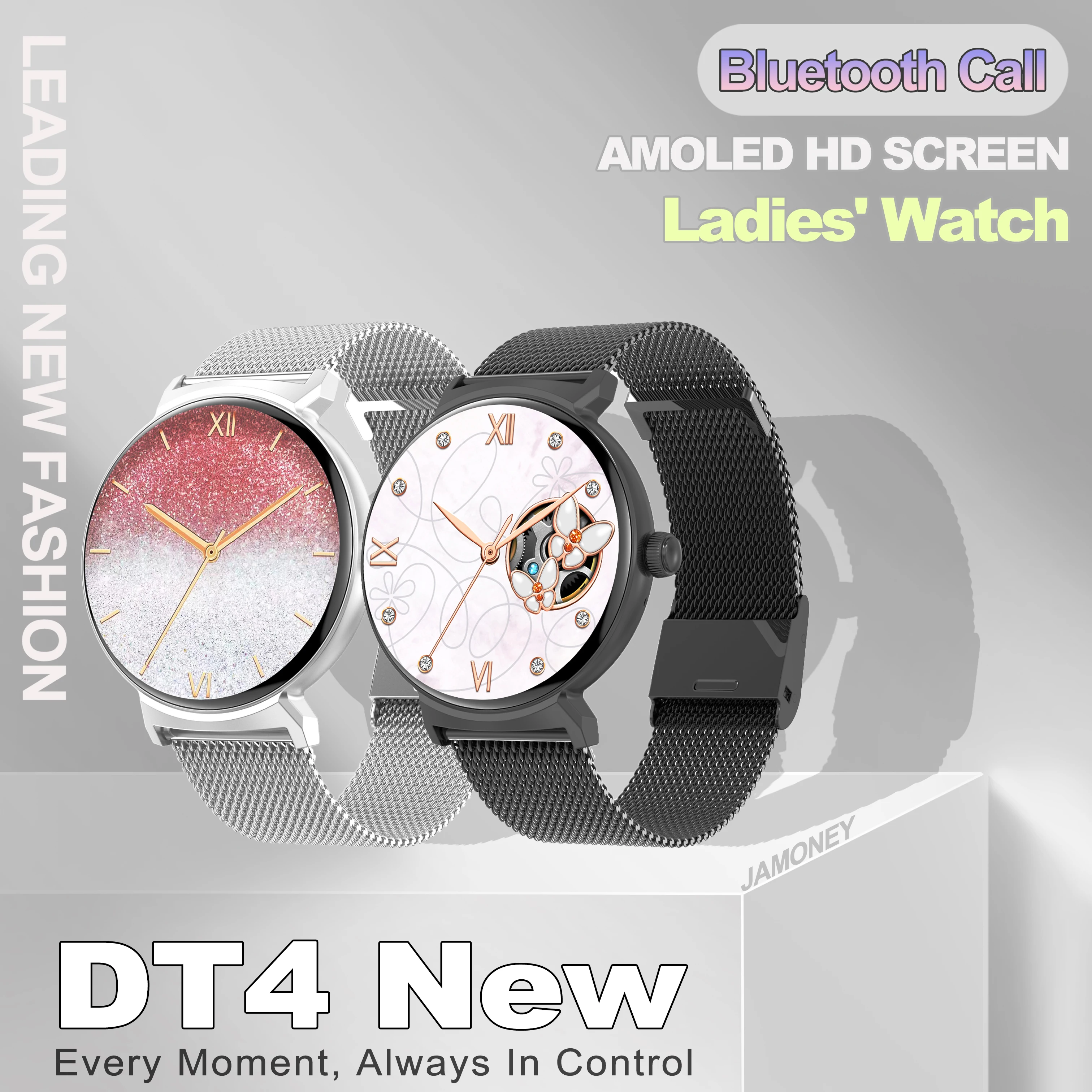 

DT4 New Smart Watch for Women Bluetooth Call AMOLED Round Screen IP67 WearPro 3D Surround Vision 2024 New DT NO.1 Smartwatches