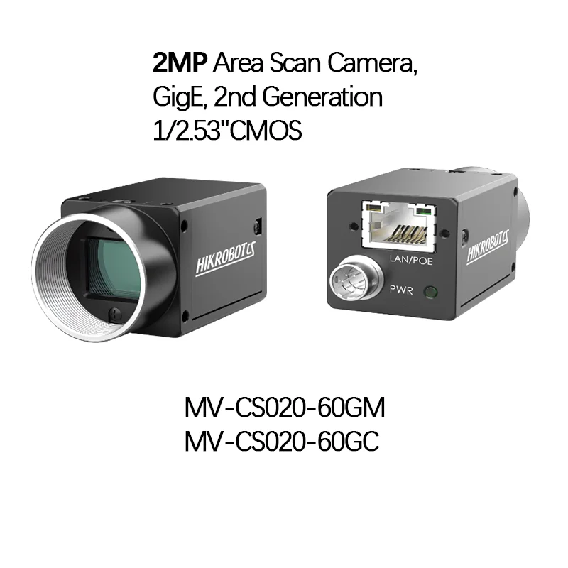 

Hikrobot MV-CS020-60GM,MV-CS020-60GC, Industrial Camera,2MP Area Scan Camera, GigE, 2nd Generation,