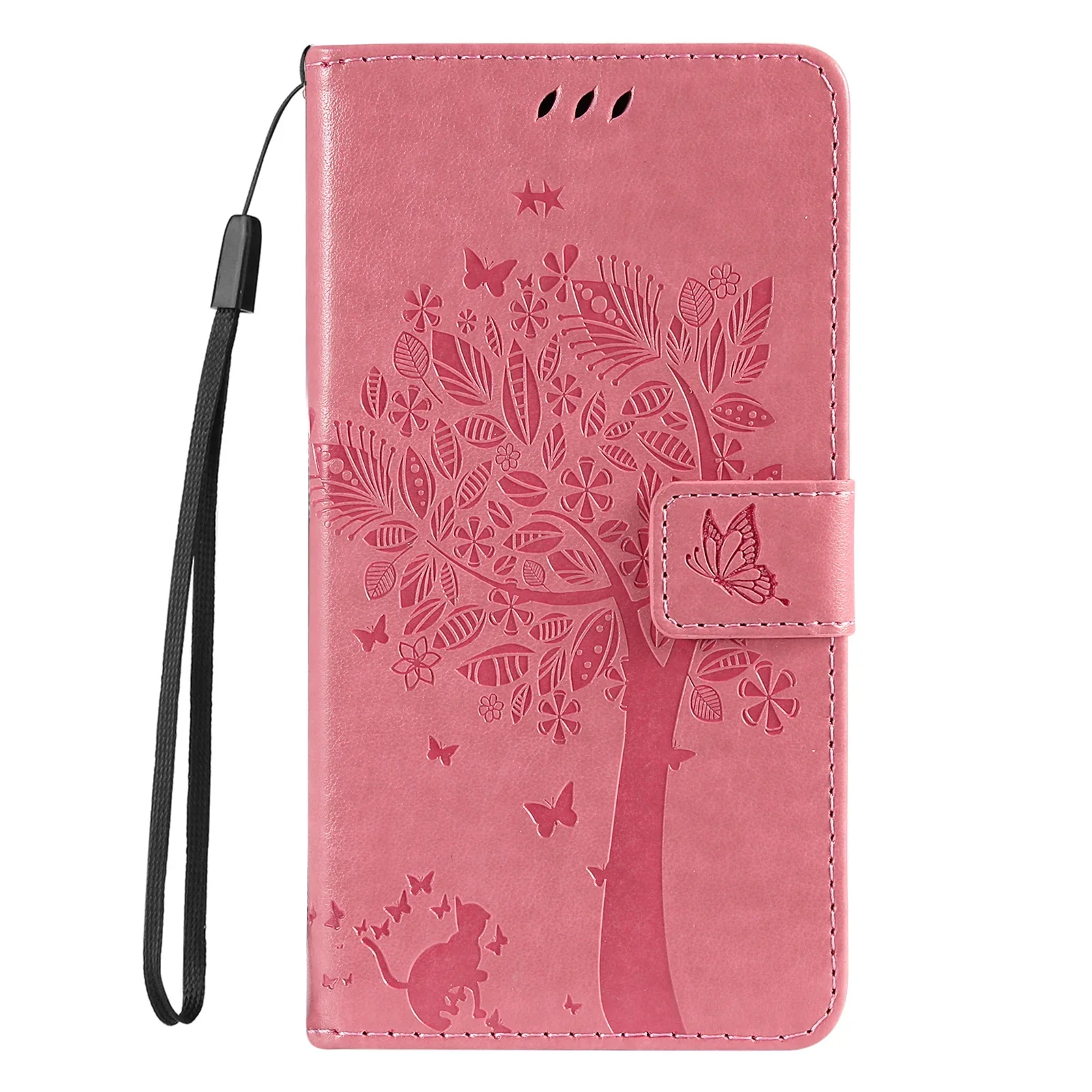Phone Case for OPPO A17 A57 A77Realme V20 V23 C33 C30 Narzo 50i Prime Reno 8 Pro Synjolly Flip Card Wallet Case Tree Stand Cover