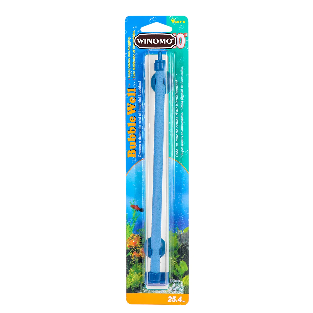 

10 Inch Air Stone Tube for Fish Tank Aquarium Oxygen Diffuser with 2 Suction Cups Adjustable Bubble Bar Pet Supplies
