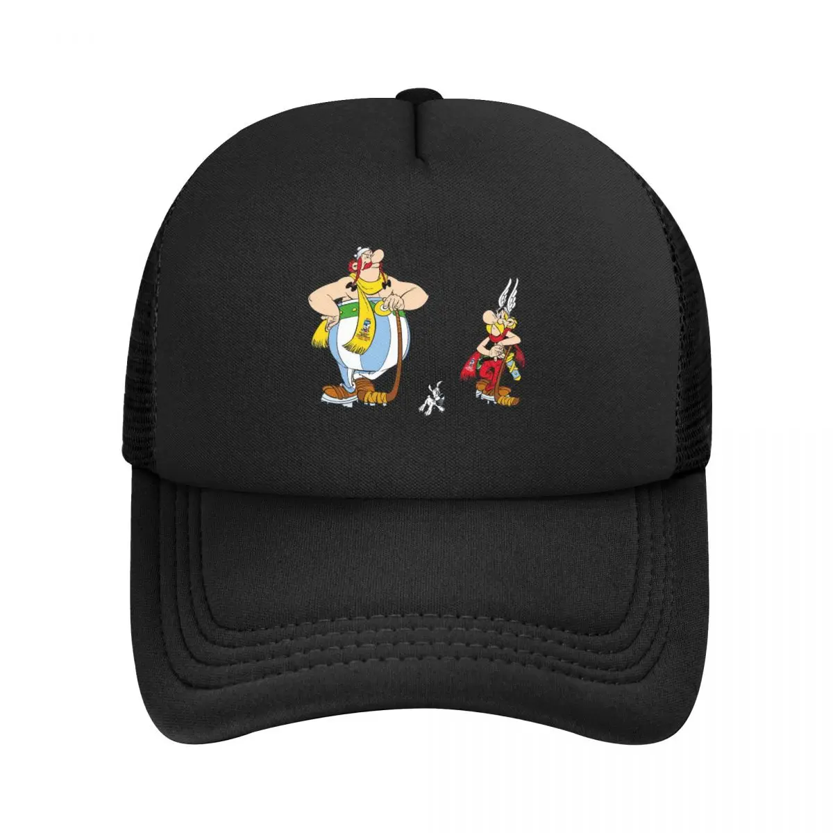 Asterix And Obelix Dogmatix Mesh Baseball Caps Snapback Fashion Baseball Hats Breathable Casual Casquette Outdoor Unisex