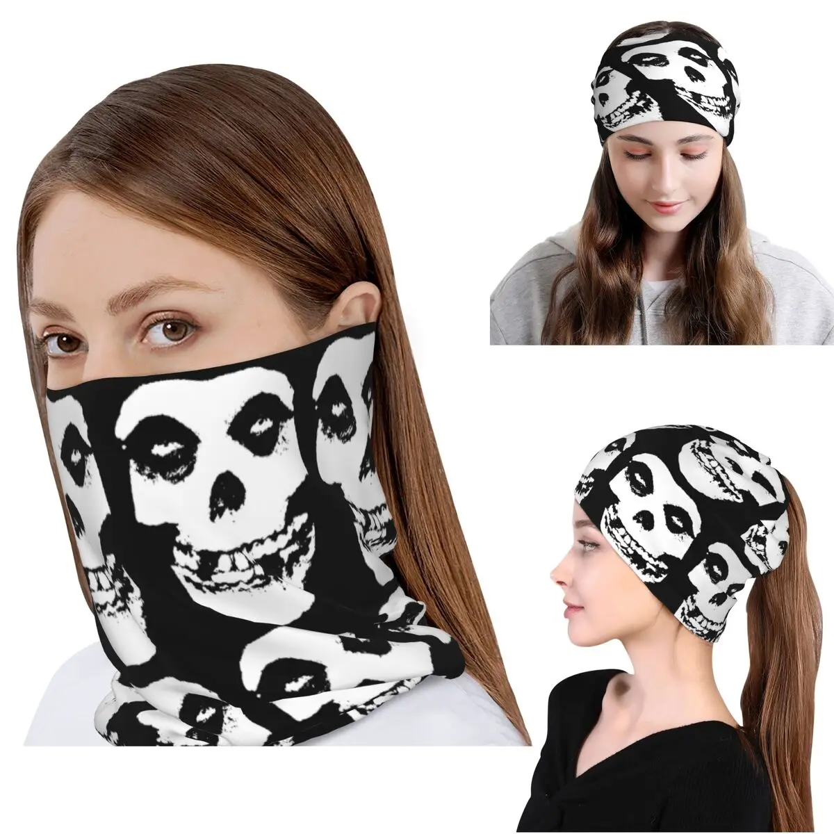 

Бандана-маска Misfits Skull, теплая балаклава, шапка-бини, унисекс, для взрослых, дышащая