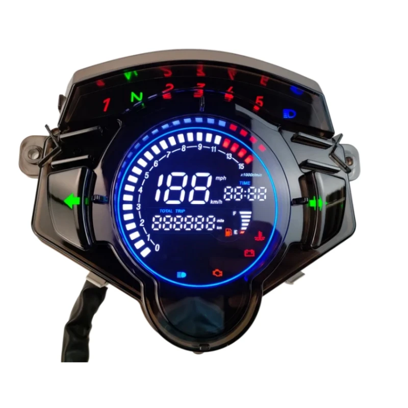 

Modification MotoQueen LED Digital Motorcycle Speedometer for LC135 V1-V7 Mexico ITALIKA AT110 RPM Time Hour,Modify,Waterproo