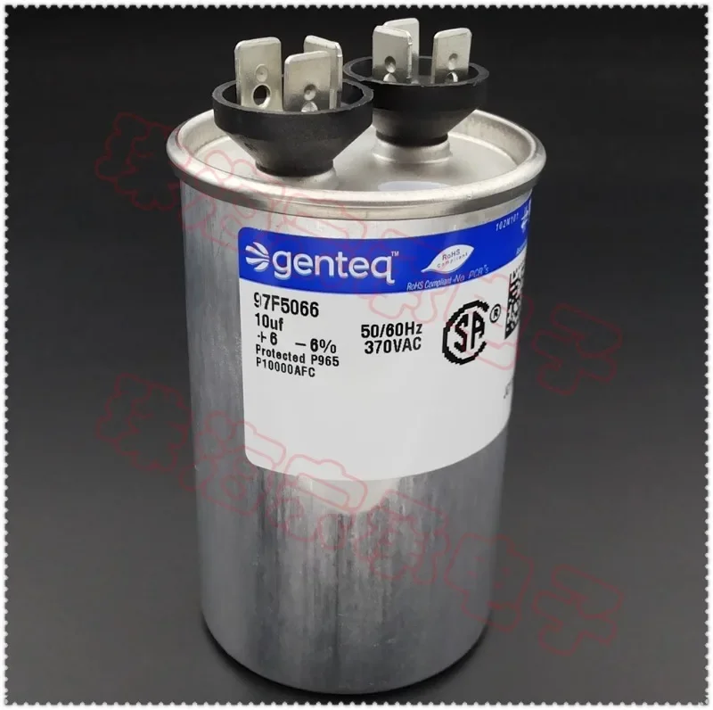 Genteq/Capcom 97F5066 10uF 370VAC motor starting capacitor