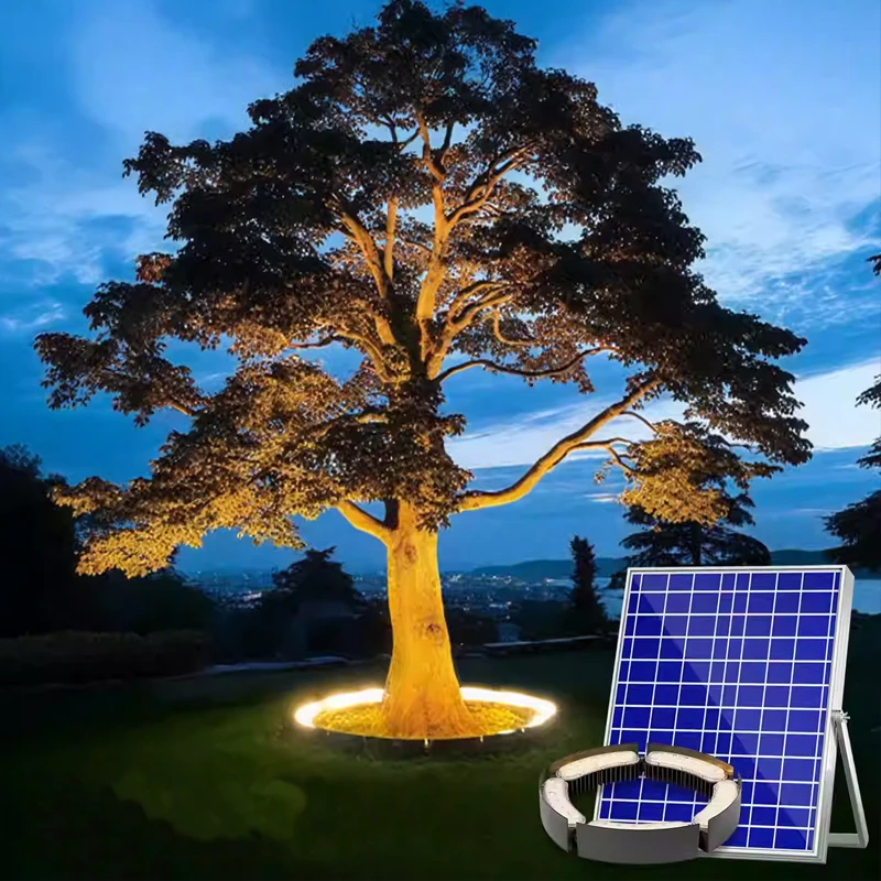 48W60W72W Solar courtyard lights, tree hugging lights, landscape spotlights, outdoor waterproof courtyard garden recessed lights
