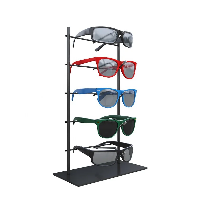 

custom.Top logo eyeglasses factory shop iron frame shelf 5 pairs optical shop lens sunglass display rack