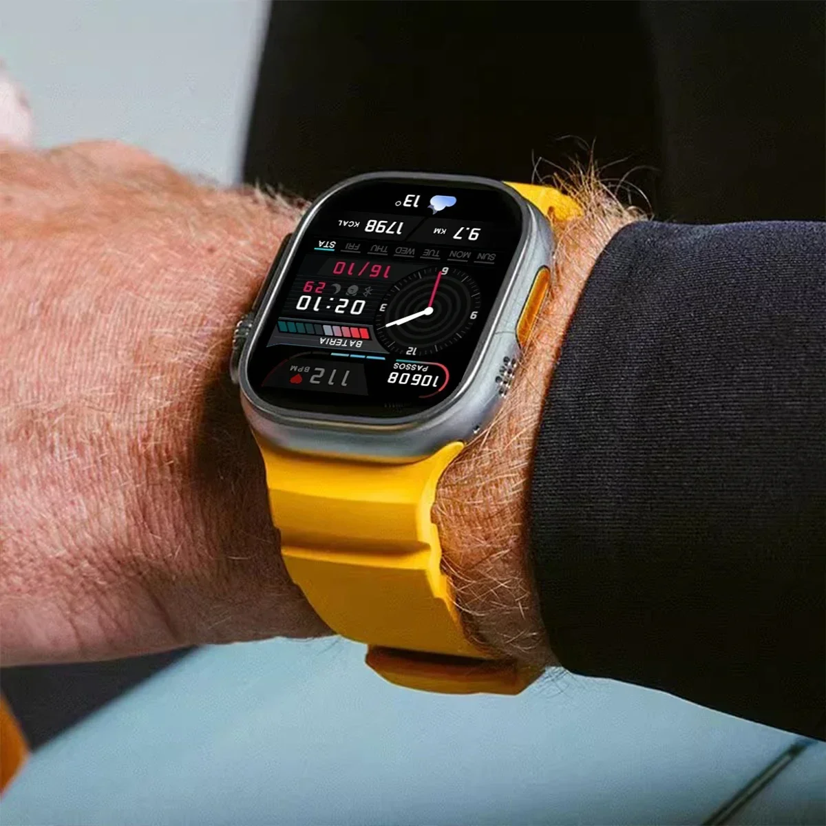 Silikonarmband für Apple Ultra4 3 2 1 49MM Sportarmband Iwatch Series 12 11 10 9 8 SE 3 46mm 45MM 41MM 44MM 42MM Atmungsaktives Armband – Detail 4