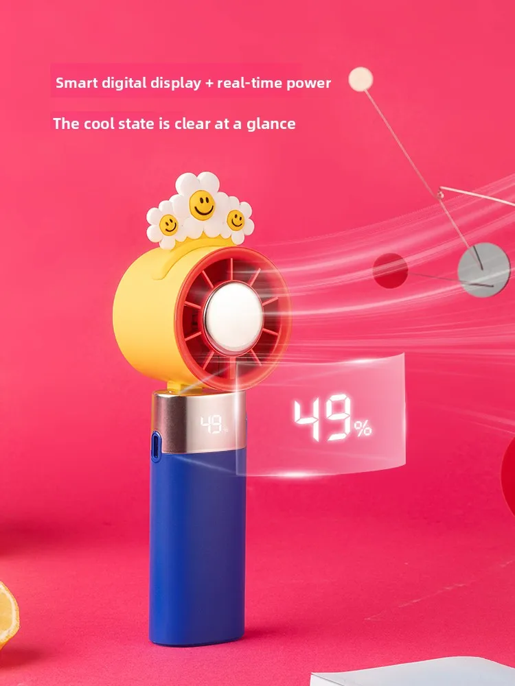 Joint small fan desktop small refrigeration handheld neck silent charging mini portable ice compress cooling artifact usb fan