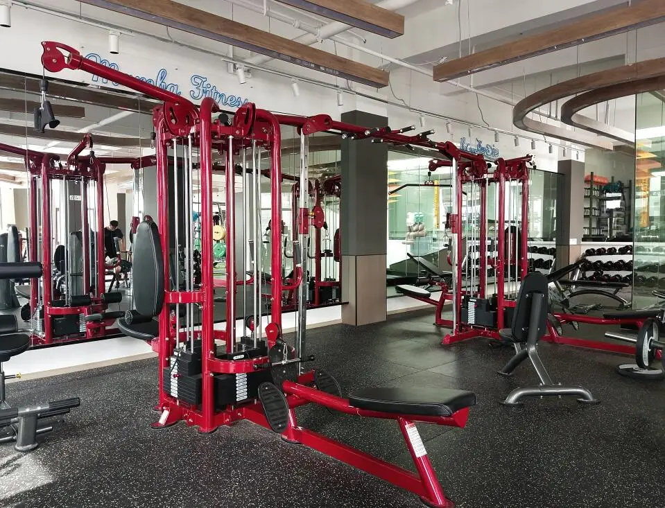 آلة قوة الصالة الرياضية الفاخرة المحددة ذات 5 محطات متعددة الوظائف معدات اللياقة البدنية مع مدرب ممتاز 5 في 1 محمل بدبوس