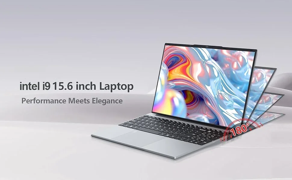 Intel 15.6 inch Laptop Intel Core I9 10980HK Notebook PC 16GB RAM 1TB SSD 1920*1080HD Office Gaming Study Home Use Computer Windows 11 Backlit Keyboard Fingerprint Unlock Laptop Computer