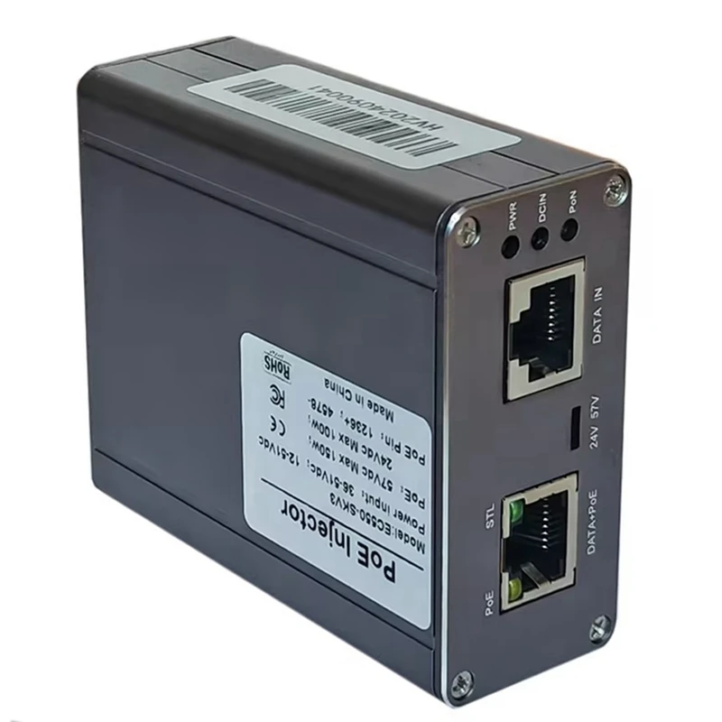 

New POE Injector/Power Supply for V3/GEN3 Wide Voltage 150W Booster Industrial RJ45 Adapter EC550-SKV3-BCBW