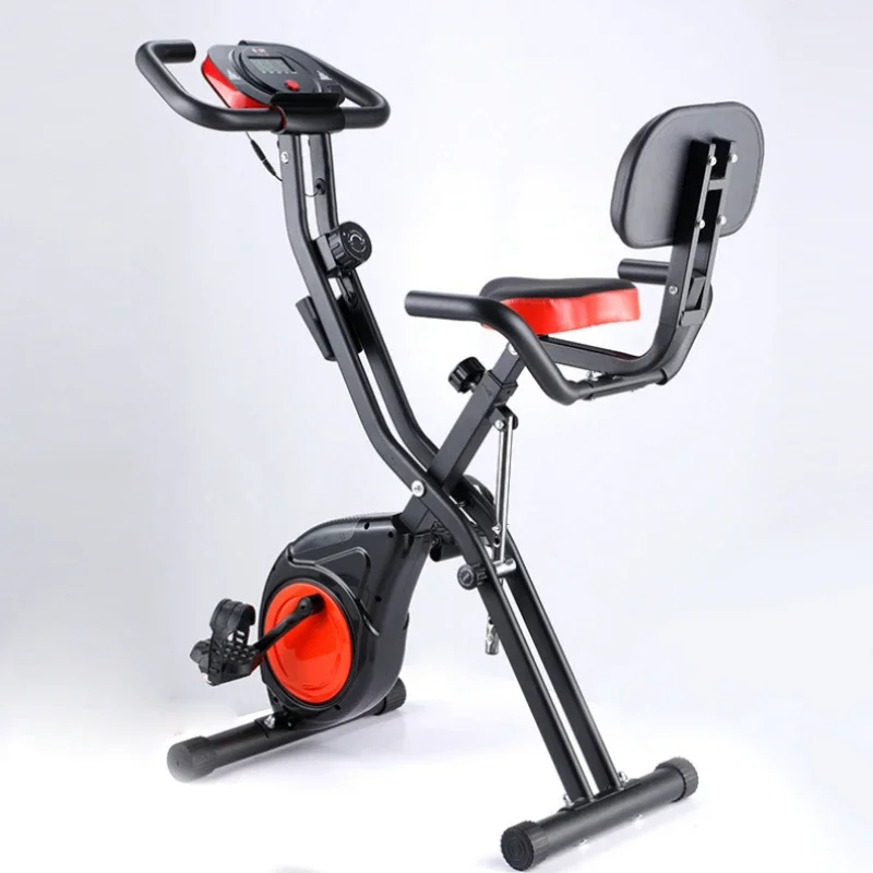 

Home Indoor Upright Foldable Exercise Bike Quiet Indoor Magnetic Resistance Bike Home Workout