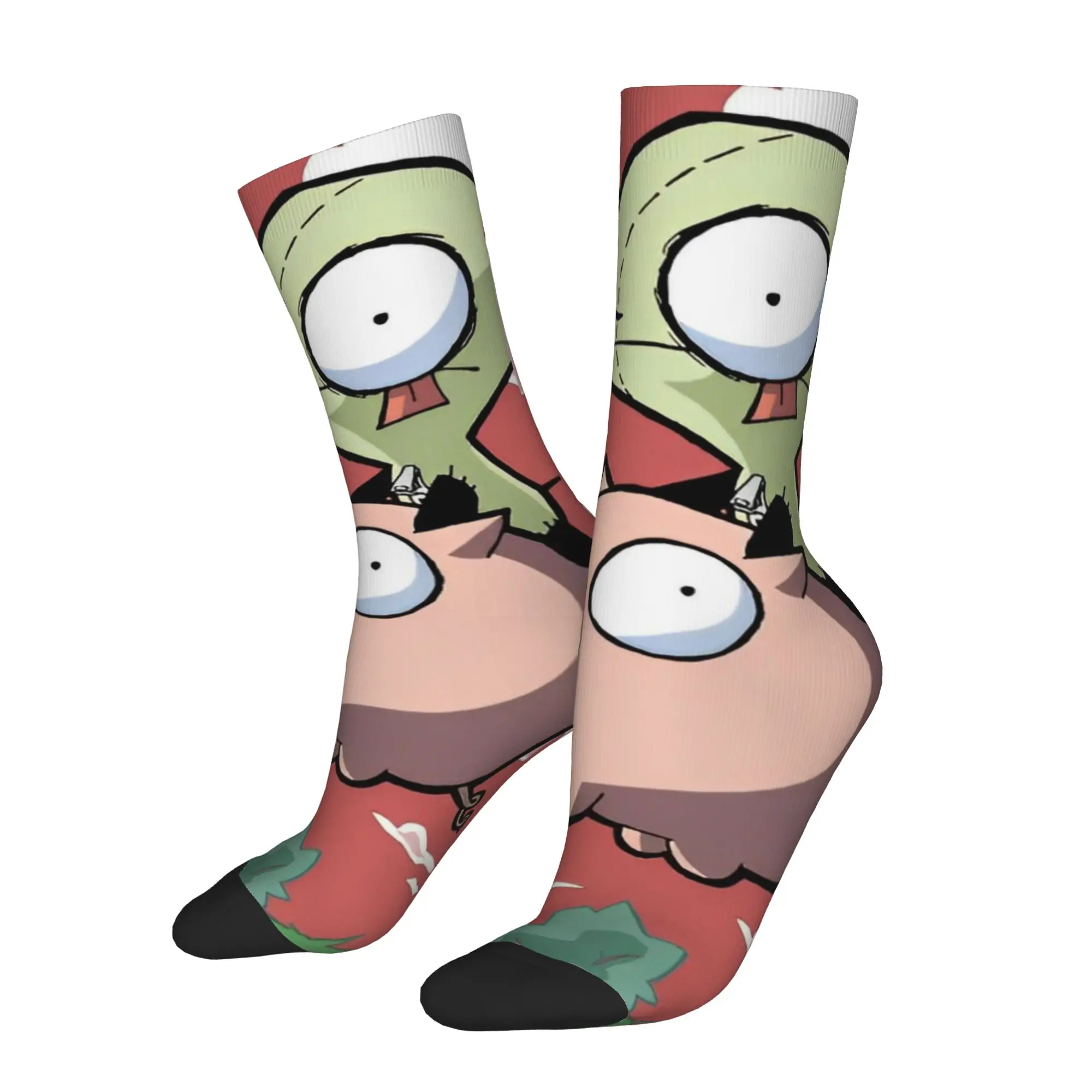 Autumn Winter Harajuku Unisex Invaders Zim Gir Socks  Sweat Absorbing Basketball Socks