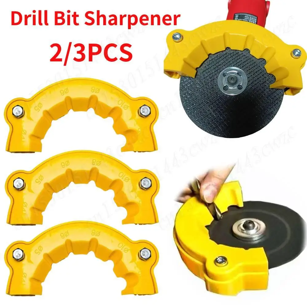 2/3 Pcs Drill Bit Sharpener 4-12mm Drill Sharpener Tool Multi-specification Angle Grinder Grinding Tool for Grinding Drill Bits