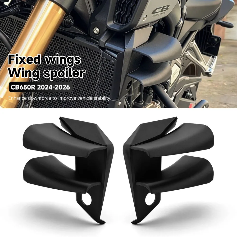 For HONDA CB650R CB 650R 2024 2025 2026 Motorcycle Side spoiler spoiler aerodynamic winglet fixed Front Deflector Accessories