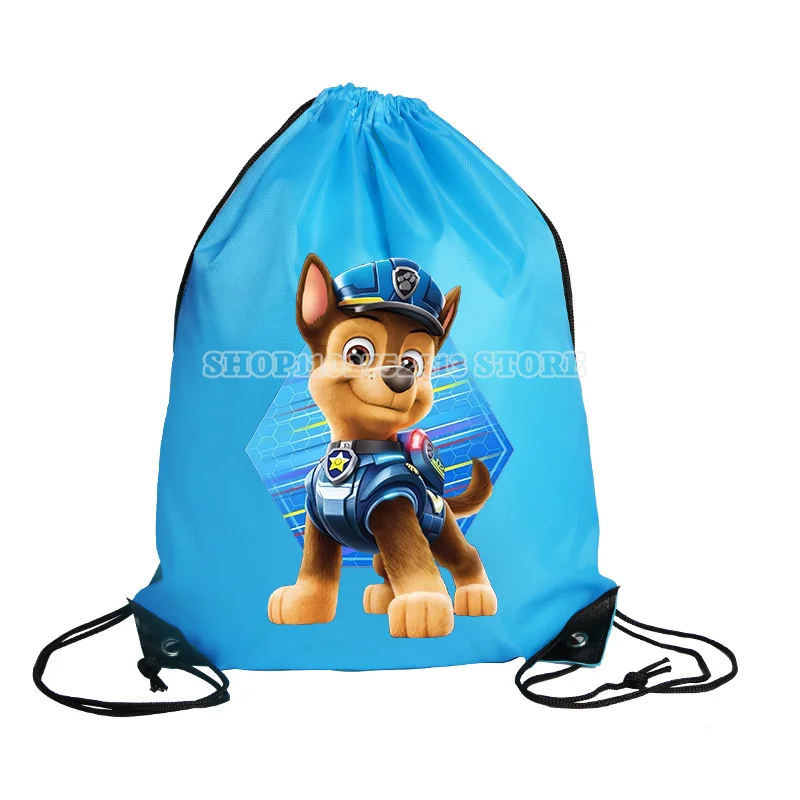 Paw Patrol Drawstring Bag Boy & Girl Chase Skye Cute String Bags Shopping Packet Swimming Pool Storage Waterproof Backpack Gift